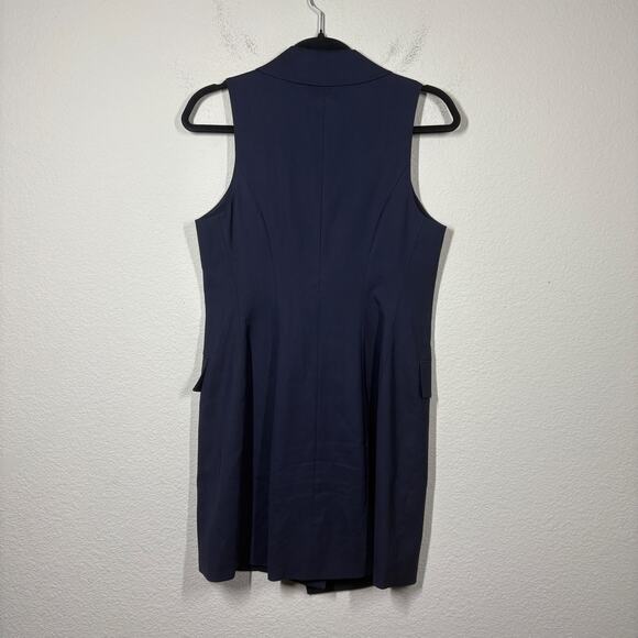 ALC Womens 6 Jocelyn Tailored Mini Dress Maritime Navy Blue Collar Sleeveless - Picture 9 of 9